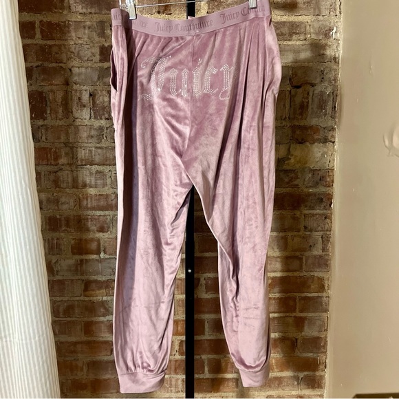 Juicy Couture Purple Velour Sweatpants/Sleep Pants/Joggers -Size XL -NW08 - Picture 5 of 8
